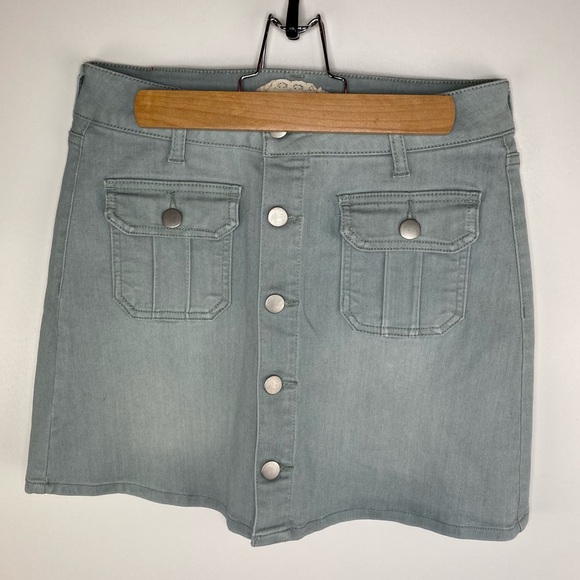 Altar'd State Dresses & Skirts - ALTAR’D STATE A-Line Button Front Denim Skirt